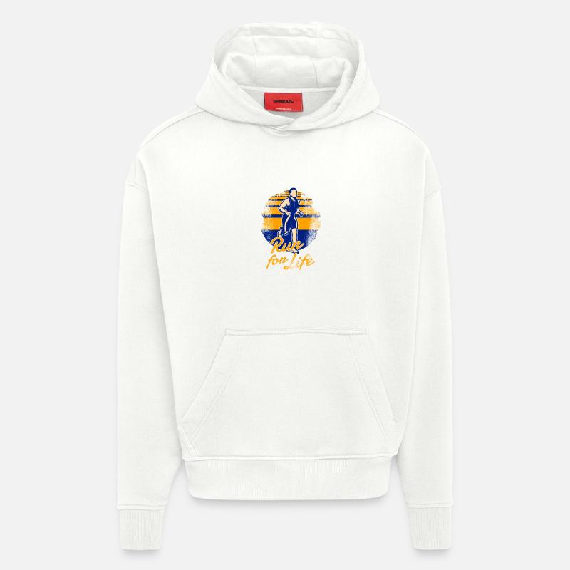 Marathon - Sweat à capuche bio épais oversize fabriqué en UE - OFF WHITE