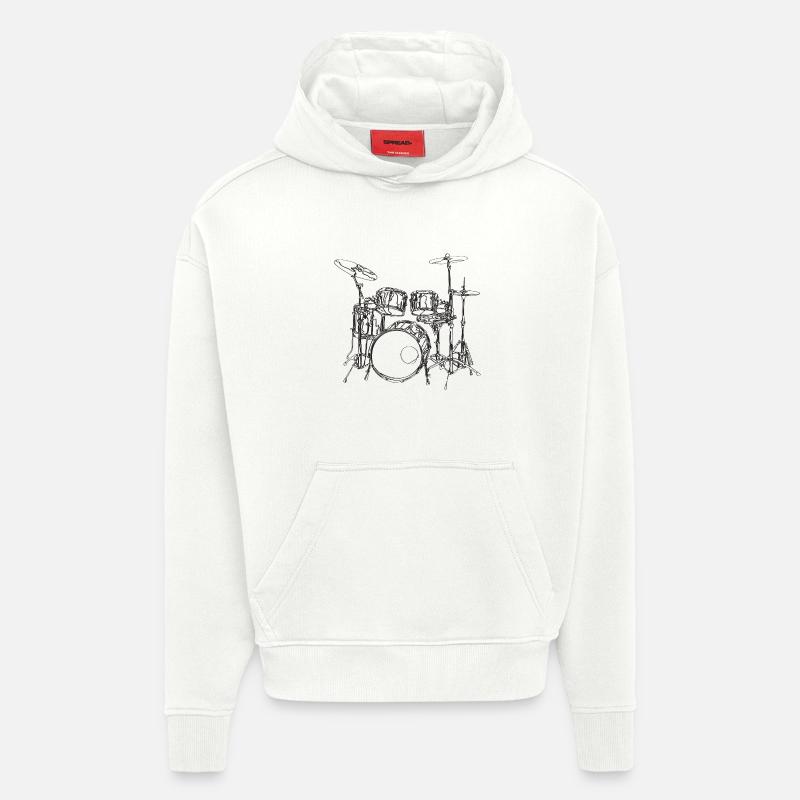 Drummer - Hoodie- made by SPREAD  - OFF WHITE
