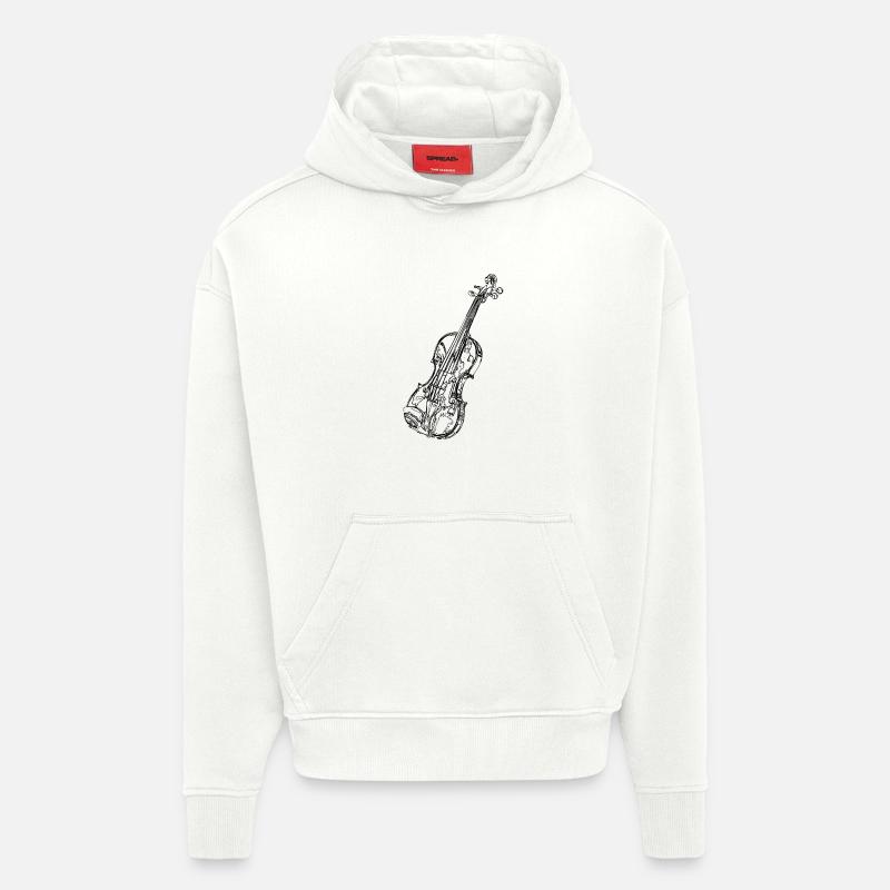 Violon - Sweat à capuche bio épais oversize fabriqué en UE - OFF WHITE