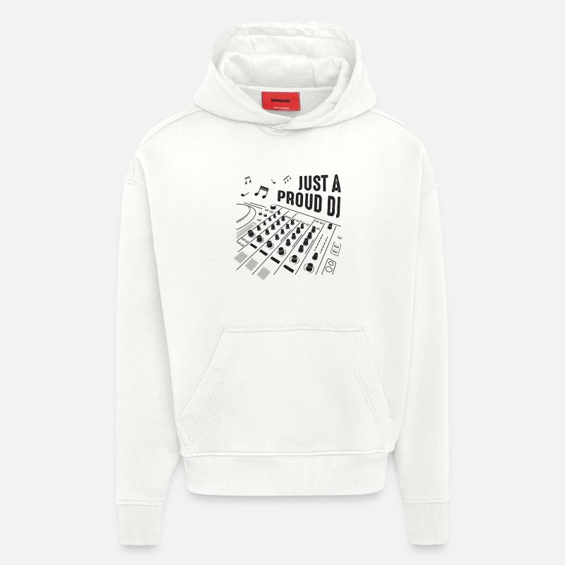 DJ - Sweat à capuche bio épais oversize fabriqué en UE - OFF WHITE