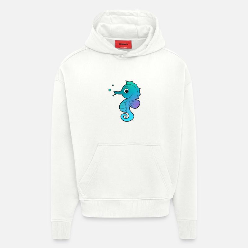 Seepferdchen Seepferd - Hoodie- made by SPREAD  - OFF WHITE