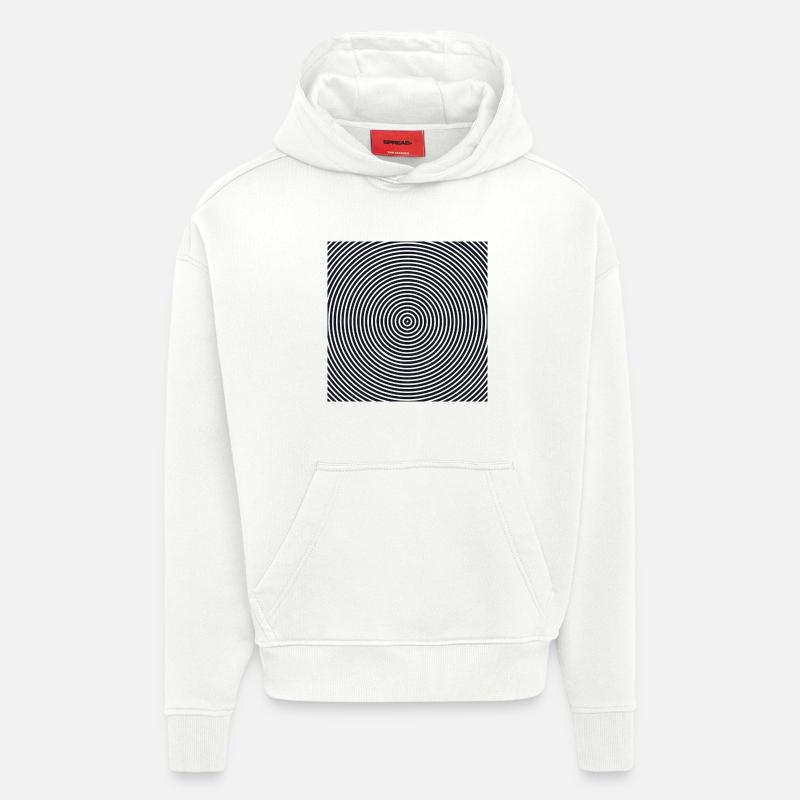 Hypnosis Pattern - Hoodie- made by SPREAD  - OFF WHITE