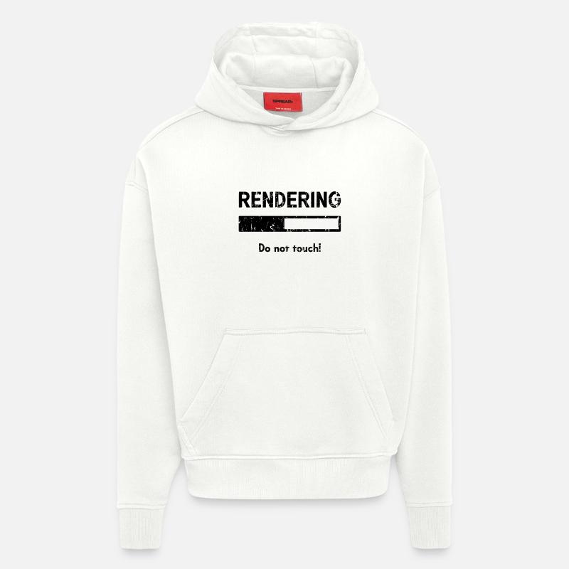 Editeur de vidéo - Sweat à capuche bio épais oversize fabriqué en UE - OFF WHITE