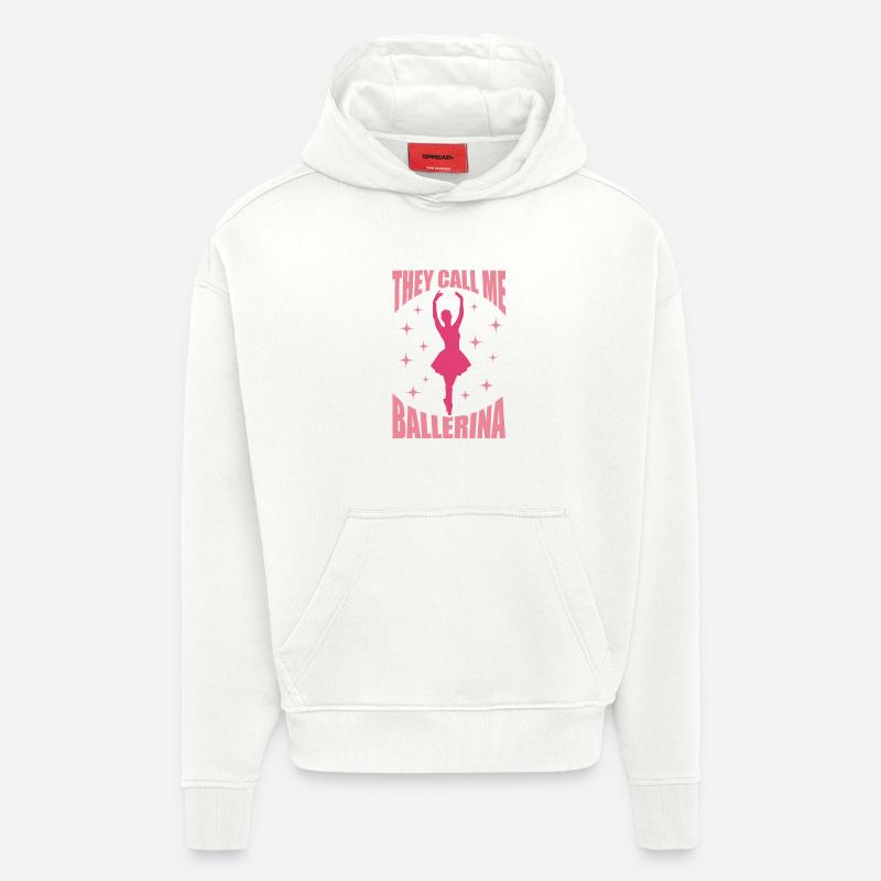 Danseuse de ballet - Sweat à capuche bio épais oversize fabriqué en UE - OFF WHITE