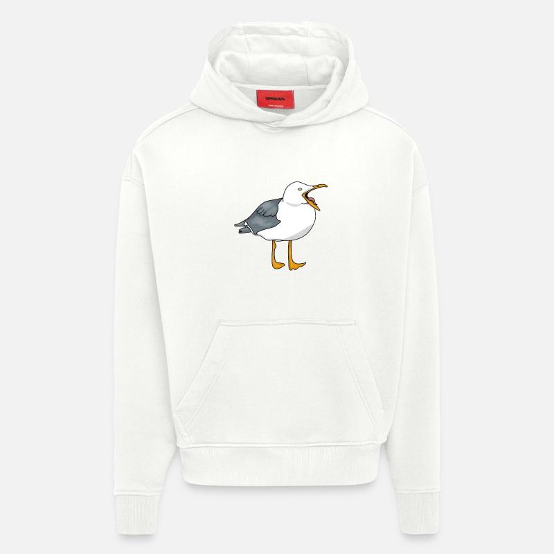 Seagull - Seagull - Sweat à capuche bio épais oversize fabriqué en UE - OFF WHITE