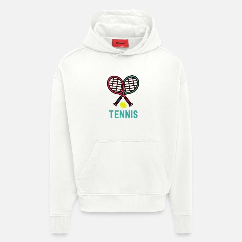 Tennis - Sweat à capuche bio épais oversize fabriqué en UE - OFF WHITE