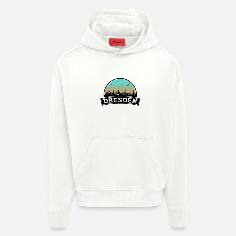 Dresden Germany Skyline German Souvenir - Hoodie- made by SPREAD  - OFF WHITE