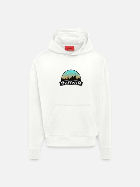 Darwin Australia Skyline Australian Souvenir - Hoodie- made by SPREAD  - OFF WHITE