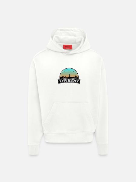 Breda Netherlands Skyline Dutch Souvenir - Hoodie- made by SPREAD - OFF WHITE