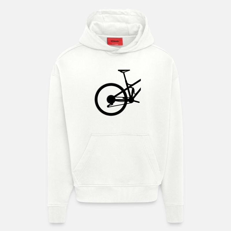 VTT arrière - Sweat à capuche bio épais oversize fabriqué en UE - OFF WHITE