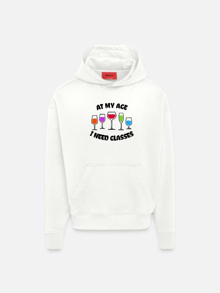 Funny Joke Humorous Statement Cool - Hoodie- made by SPREAD  - OFF WHITE