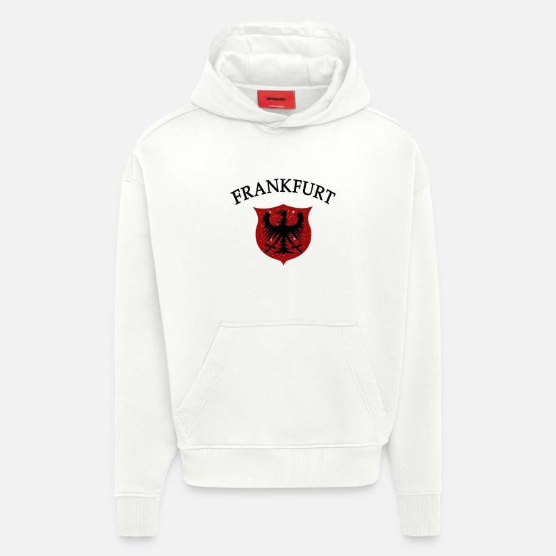 Francfort - Sweat à capuche bio épais oversize fabriqué en UE - OFF WHITE
