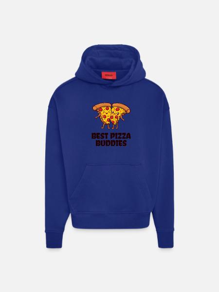 Pizza Buddy Best Friends Statement - Hoodie- made by SPREAD - OFF WHITE
