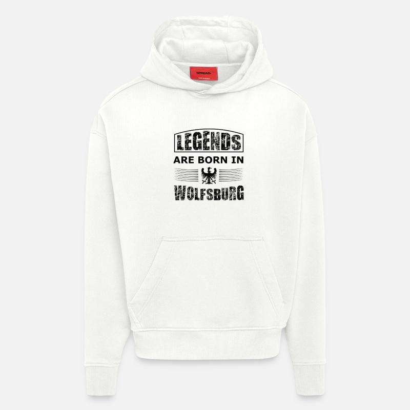 Wolfsburg Légendes - Sweat à capuche bio épais oversize fabriqué en UE - OFF WHITE
