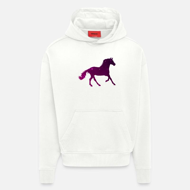 Sternenpferd - Süß Reiten Galaxy Pferd Geschenk - Hoodie- made by SPREAD  - OFF WHITE