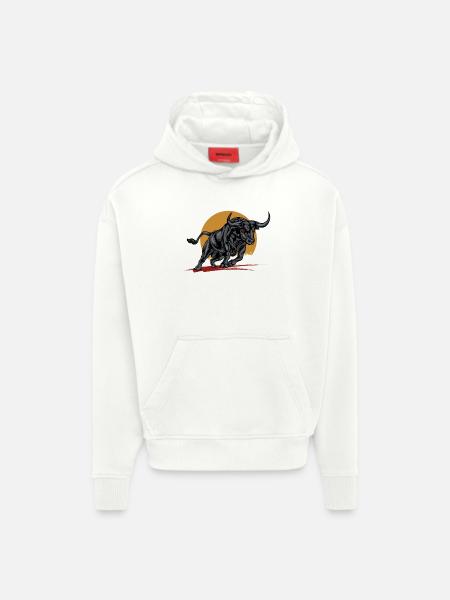 Wilderness Animal - Hoodie- made by SPREAD  - OFF WHITE