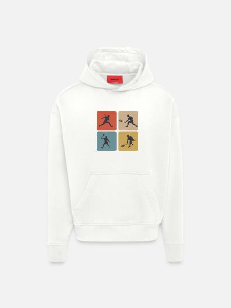 Squash Sports Design - Hoodie- made by SPREAD - OFF WHITE
