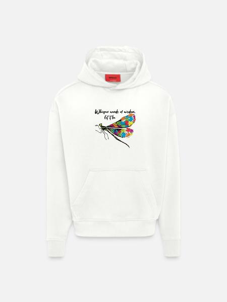 Autism Awareness Let It Be Dragonflies - Hoodie- made by SPREAD  - OFF WHITE