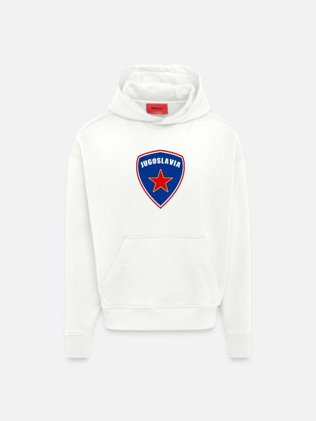 Yugoslavia Coat of Arms Flags Design - Hoodie- made by SPREAD  - OFF WHITE