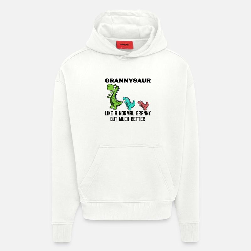 Lustig Großmutter Oma Dinosaurier Statement - Hoodie- made by SPREAD  - OFF WHITE