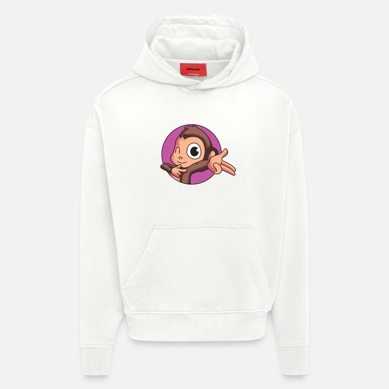 Cheeky monkey - Hoodie- made by SPREAD  - OFF WHITE