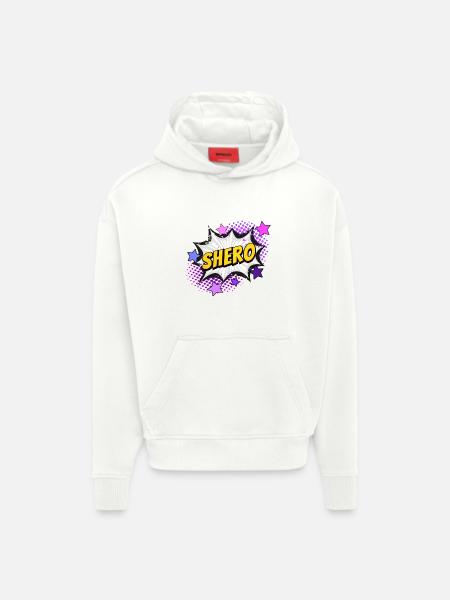 Shero - the heroine - Hoodie- made by SPREAD - OFF WHITE