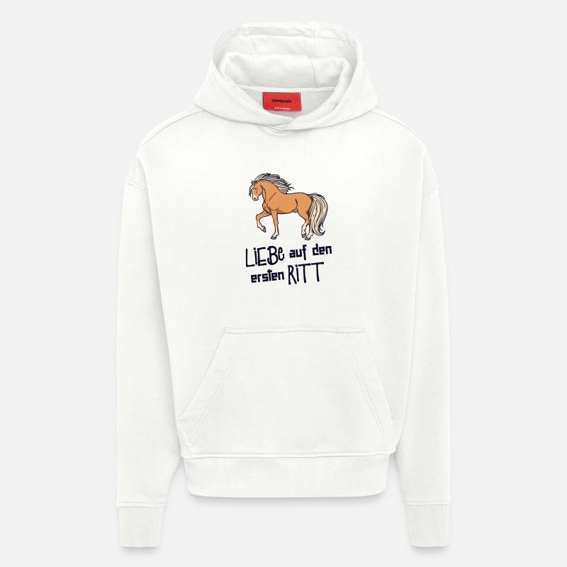 Lustig Statement Islandpferde Pferdeliebe Pferde - Hoodie- made by SPREAD  - OFF WHITE