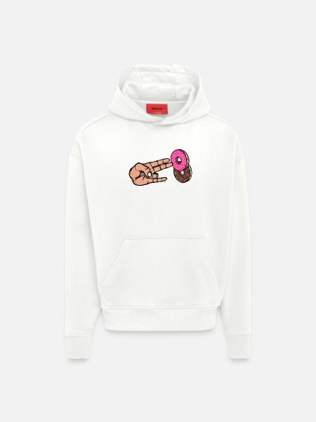 Dessert Donut Sweets Delicious Snack - Hoodie- made by SPREAD  - OFF WHITE