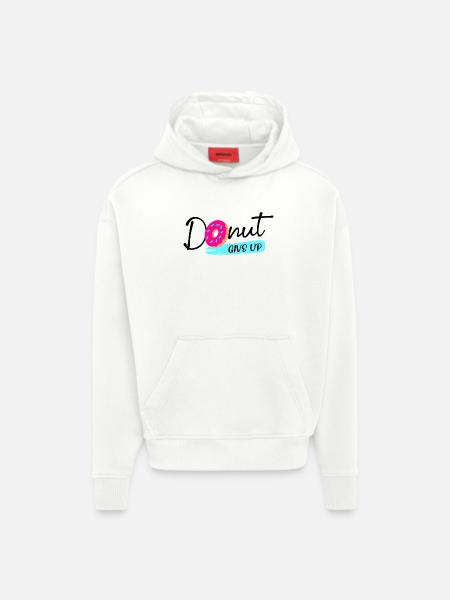 Donut Sweets Statement Snacking Delicious - Hoodie- made by SPREAD  - OFF WHITE