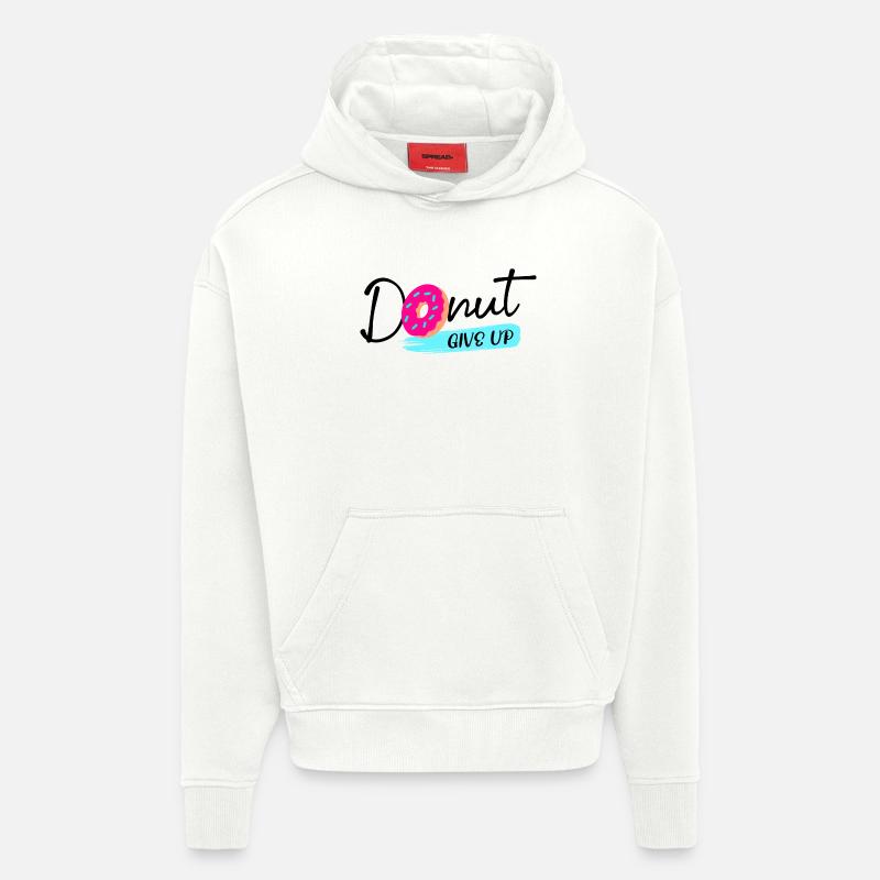 Donut Sweets Statement Snacking Délicieux - Sweat à capuche bio épais oversize fabriqué en UE - OFF WHITE