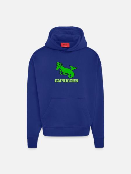 Signe du zodiaque Capricorne Horoscope Superstition - Sweat à capuche bio épais oversize fabriqué en UE - OFF WHITE