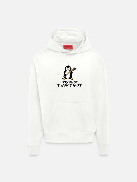 Seevogel Zoo Tier Vogel Pinguin Statement - Hoodie- made by SPREAD - OFF WHITE