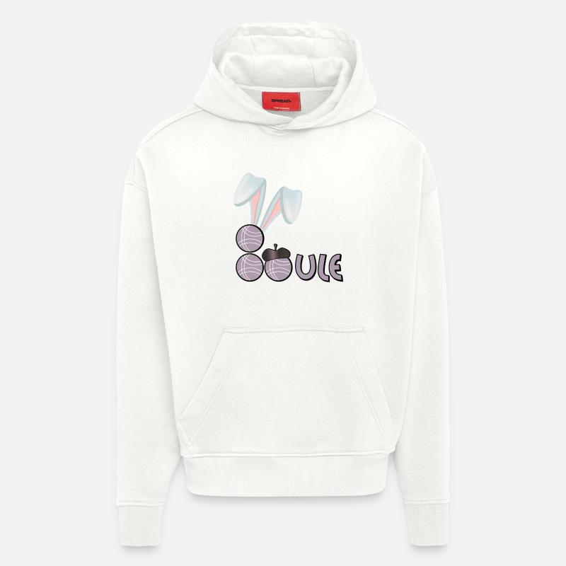 Frohe Ostern - BALL - Pétanque - Hoodie- made by SPREAD  - OFF WHITE