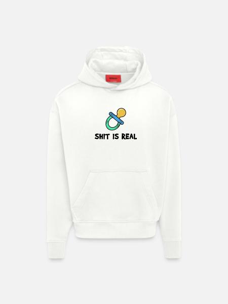 Pregnant Birth Statement Family Offspring - Hoodie- made by SPREAD  - OFF WHITE