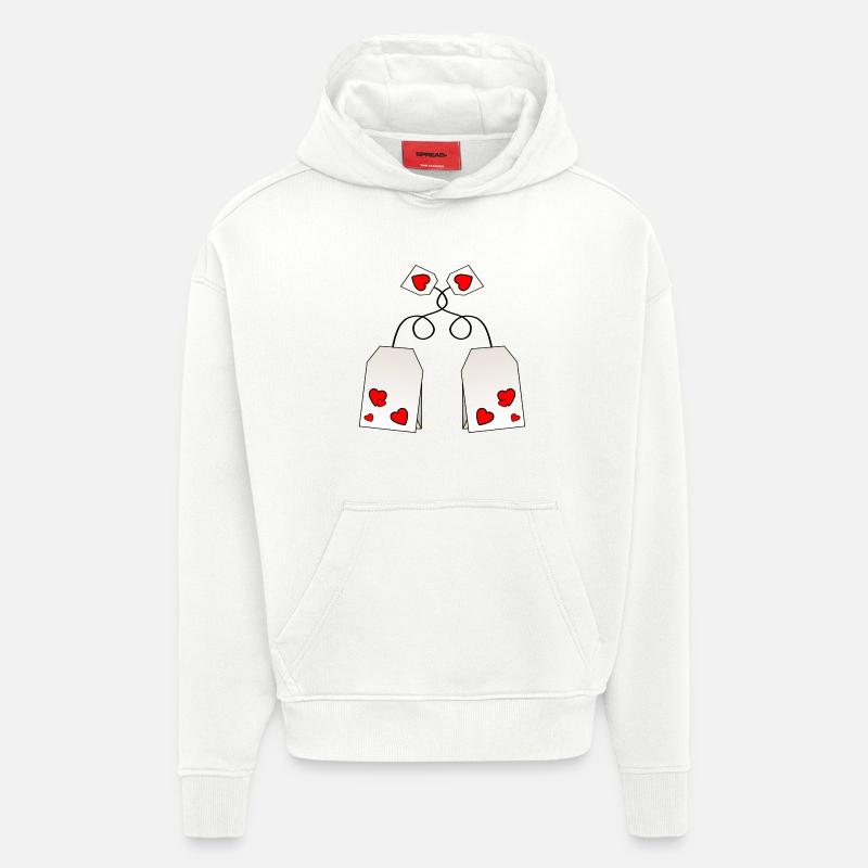 Valentine's Day Tea - Hoodie- made by SPREAD  - OFF WHITE