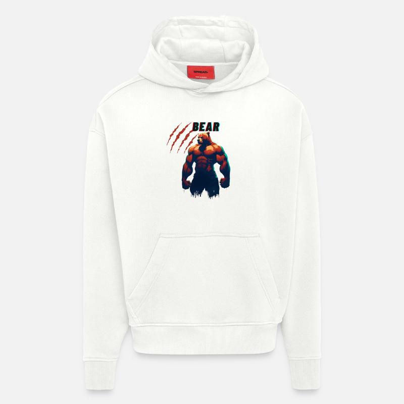 Team Bear - Hoodie- made by SPREAD  - OFF WHITE