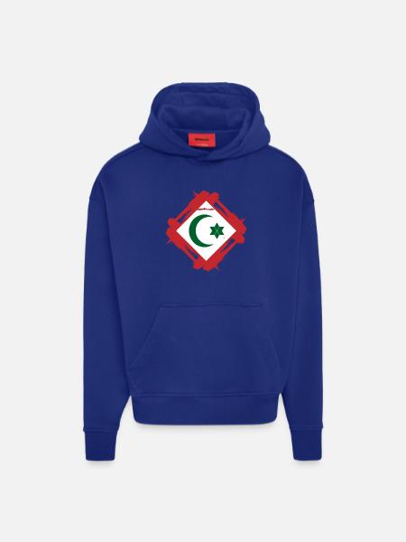 République du Rif - Sweat à capuche bio épais oversize fabriqué en UE - OFF WHITE