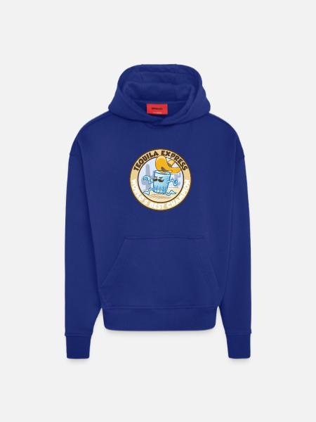 Tequila express - Sweat à capuche bio épais oversize fabriqué en UE - OFF WHITE