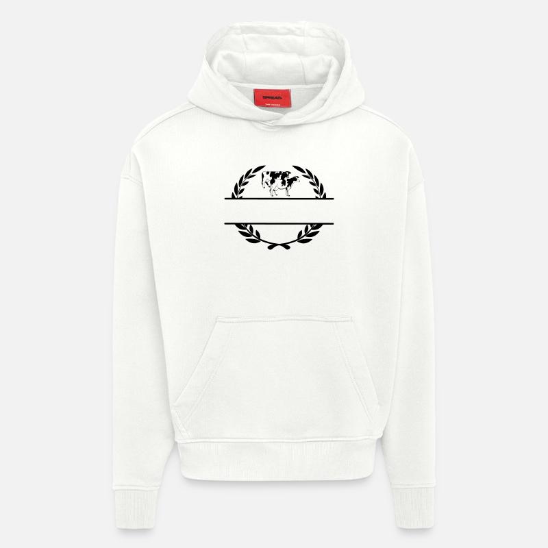 Monogramm Milchkühe - Hoodie- made by SPREAD  - OFF WHITE