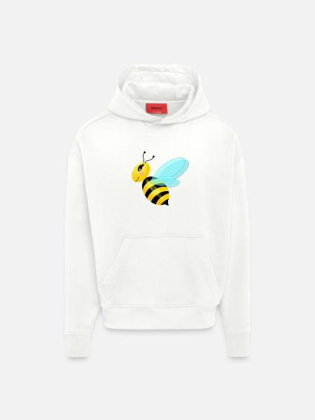 Flying graceful bee - Hoodie- made by SPREAD - OFF WHITE