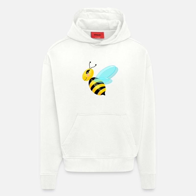 Fliegende anmutige Biene - Hoodie- made by SPREAD - OFF WHITE