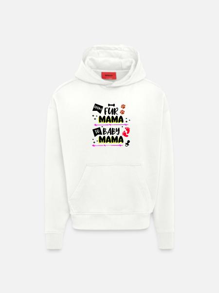Mom Statement Pacifier Pregnant Baby Parents - Hoodie- made by SPREAD - OFF WHITE