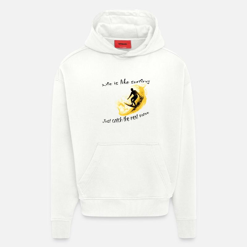 Sonnenwellen Surfer - Hoodie- made by SPREAD  - OFF WHITE