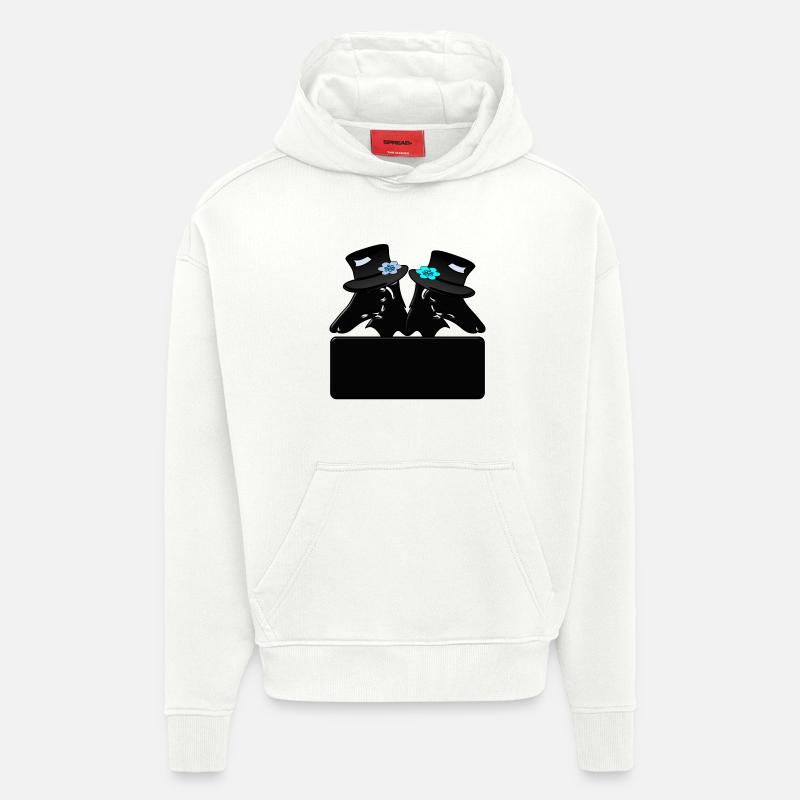 Chiens d’épouse - Sweat à capuche bio épais oversize fabriqué en UE - OFF WHITE