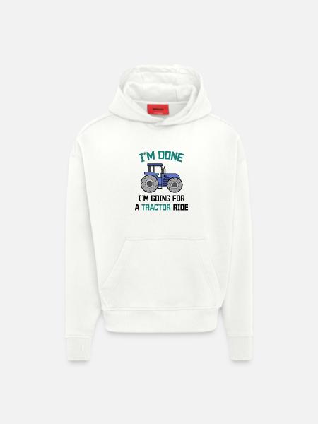 Bauer Traktor Statement Bauernhof Landwirtschaft - Hoodie- made by SPREAD  - OFF WHITE