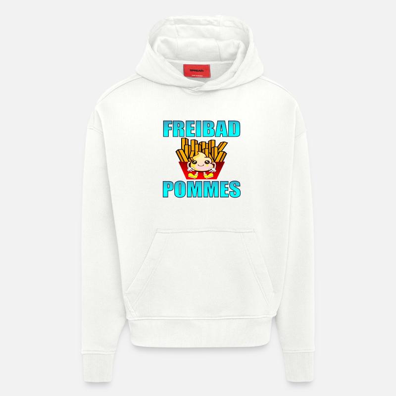 FREIBAD POMMES FRITTEN SOMMER - Hoodie- made by SPREAD  - OFF WHITE