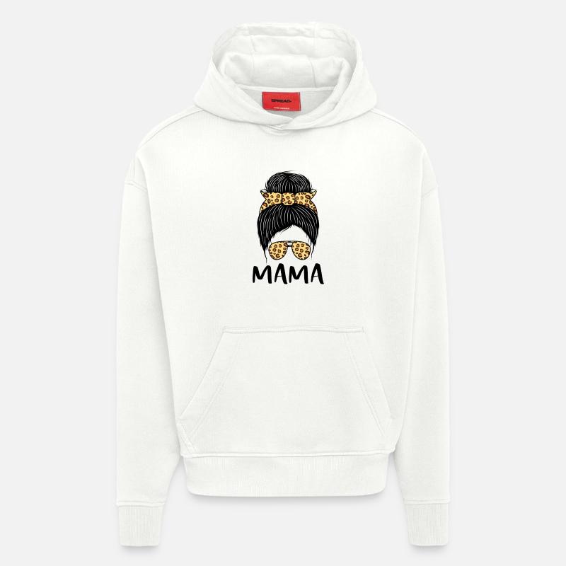 Meilleure maman de tous les temps - Sweat à capuche bio épais oversize fabriqué en UE - OFF WHITE
