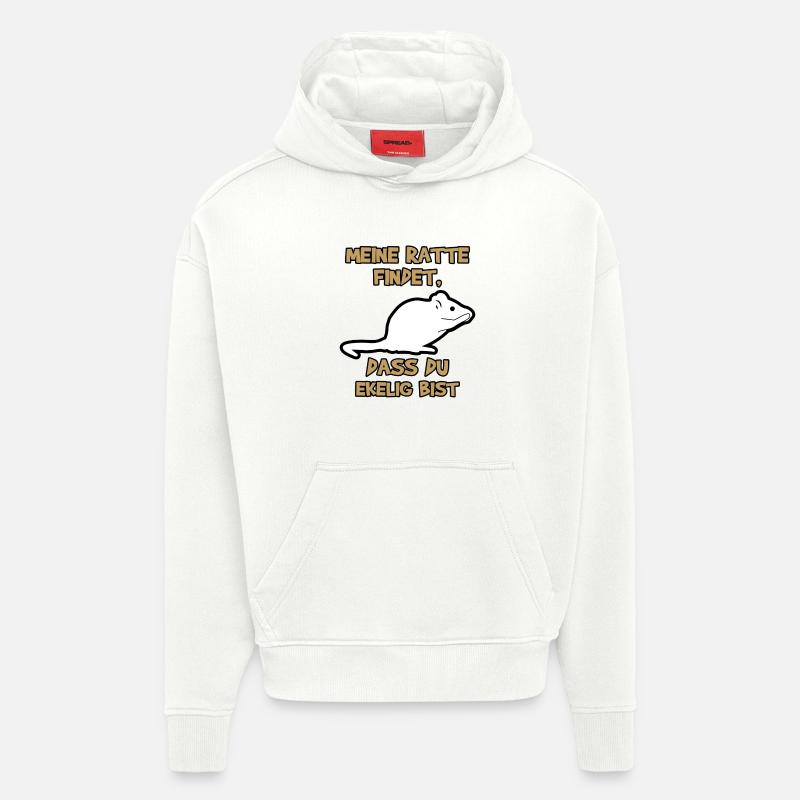 Ratte Statement Haustiere Tiere Schoßtier - Hoodie- made by SPREAD  - OFF WHITE