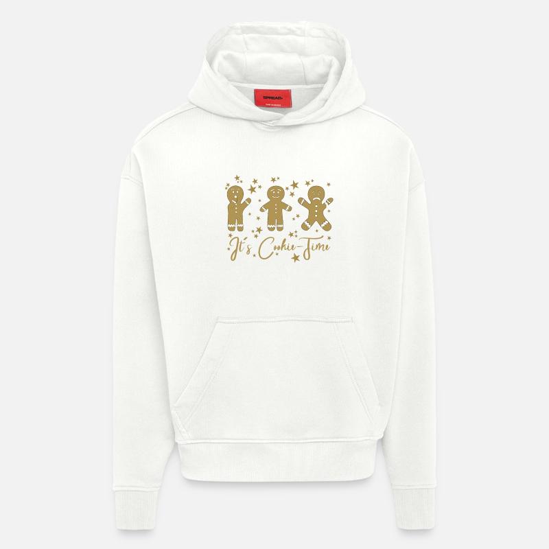 It's Cookie Time – Gingerbread Design - Hoodie- made by SPREAD  - OFF WHITE