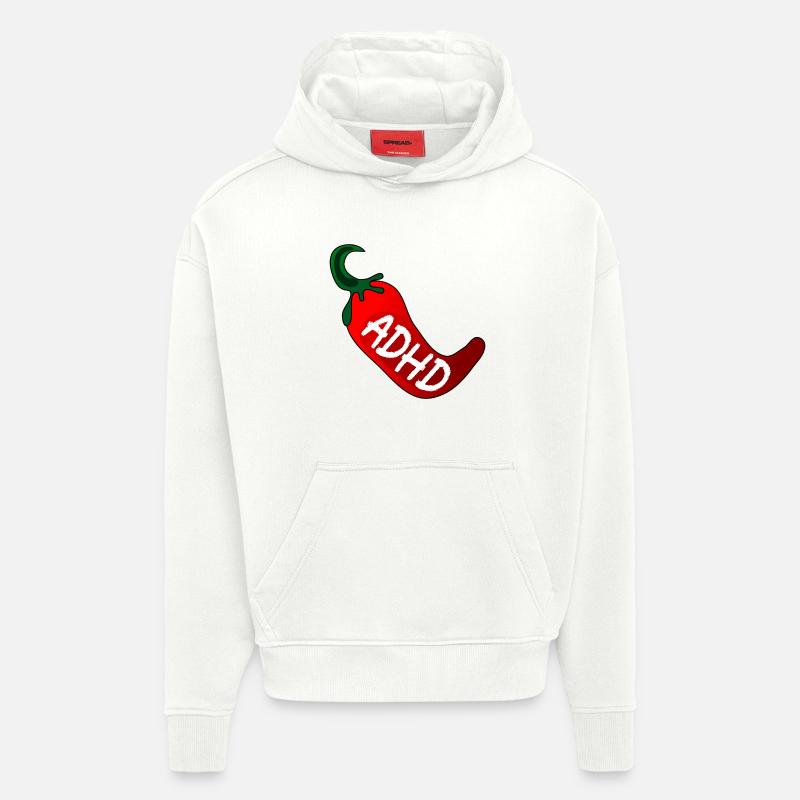 NEUORDIVERSITY ADHD PEPERONI - Hoodie- made by SPREAD - OFF WHITE